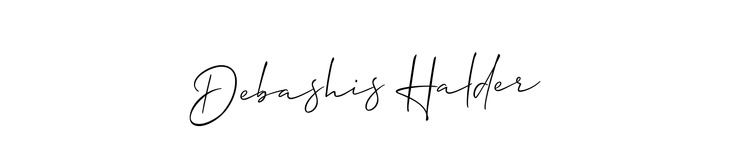 How to Draw Debashis Halder signature style? Allison_Script is a latest design signature styles for name Debashis Halder. Debashis Halder signature style 2 images and pictures png