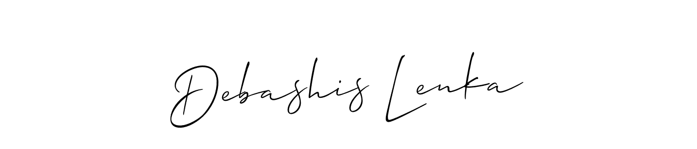 Design your own signature with our free online signature maker. With this signature software, you can create a handwritten (Allison_Script) signature for name Debashis Lenka. Debashis Lenka signature style 2 images and pictures png