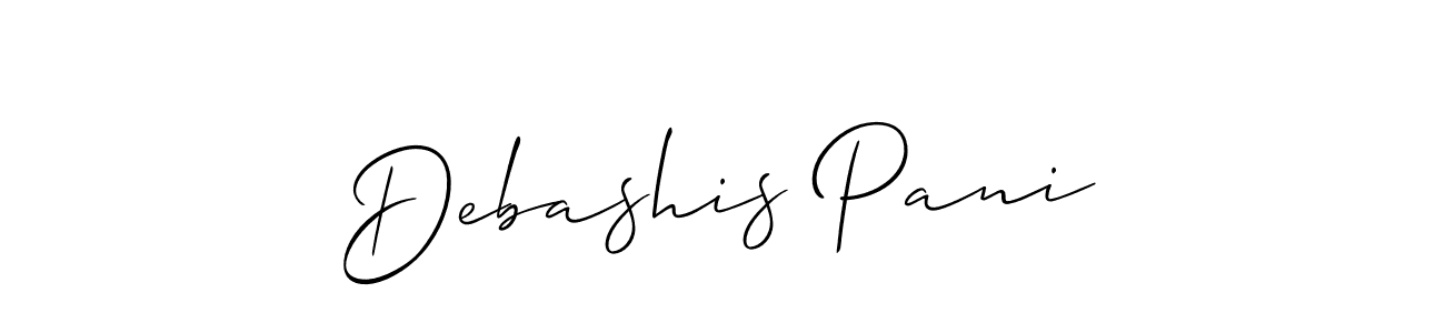 Debashis Pani stylish signature style. Best Handwritten Sign (Allison_Script) for my name. Handwritten Signature Collection Ideas for my name Debashis Pani. Debashis Pani signature style 2 images and pictures png