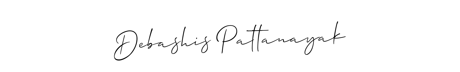 How to make Debashis Pattanayak name signature. Use Allison_Script style for creating short signs online. This is the latest handwritten sign. Debashis Pattanayak signature style 2 images and pictures png