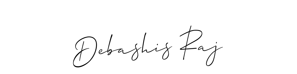 Create a beautiful signature design for name Debashis Raj. With this signature (Allison_Script) fonts, you can make a handwritten signature for free. Debashis Raj signature style 2 images and pictures png