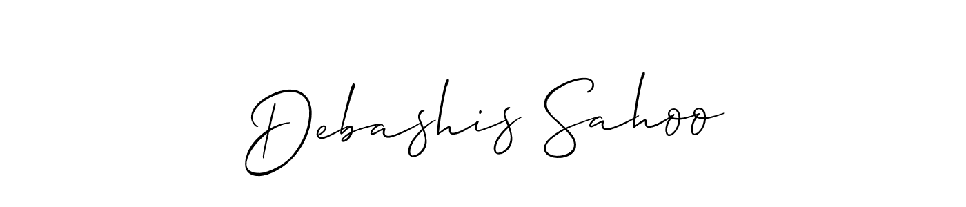 The best way (Allison_Script) to make a short signature is to pick only two or three words in your name. The name Debashis Sahoo include a total of six letters. For converting this name. Debashis Sahoo signature style 2 images and pictures png