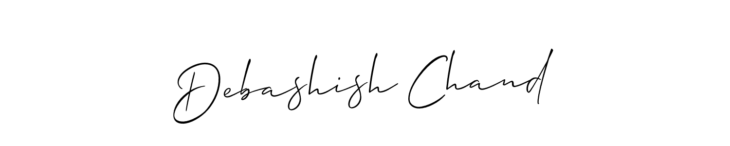 Make a beautiful signature design for name Debashish Chand. With this signature (Allison_Script) style, you can create a handwritten signature for free. Debashish Chand signature style 2 images and pictures png