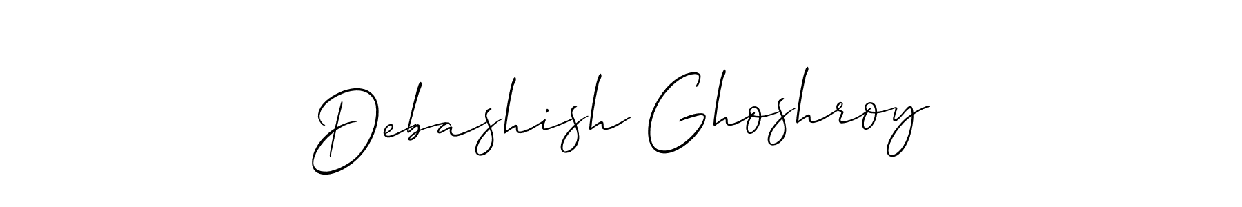 Make a beautiful signature design for name Debashish Ghoshroy. With this signature (Allison_Script) style, you can create a handwritten signature for free. Debashish Ghoshroy signature style 2 images and pictures png