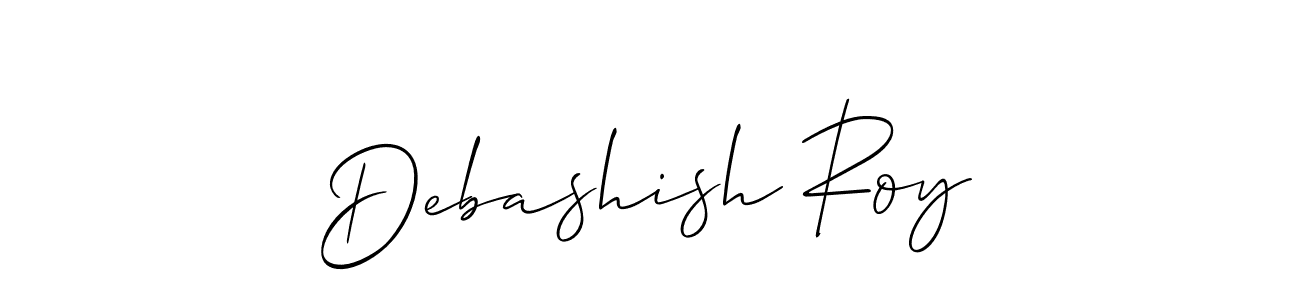 The best way (Allison_Script) to make a short signature is to pick only two or three words in your name. The name Debashish Roy include a total of six letters. For converting this name. Debashish Roy signature style 2 images and pictures png