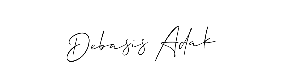 Debasis Adak stylish signature style. Best Handwritten Sign (Allison_Script) for my name. Handwritten Signature Collection Ideas for my name Debasis Adak. Debasis Adak signature style 2 images and pictures png