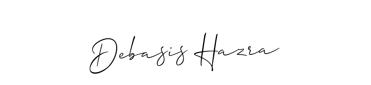 Create a beautiful signature design for name Debasis Hazra. With this signature (Allison_Script) fonts, you can make a handwritten signature for free. Debasis Hazra signature style 2 images and pictures png