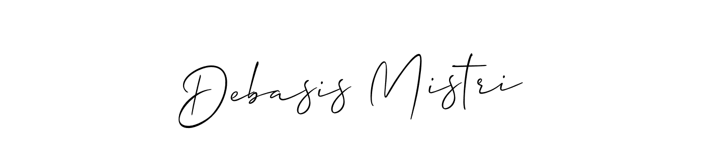 Make a beautiful signature design for name Debasis Mistri. With this signature (Allison_Script) style, you can create a handwritten signature for free. Debasis Mistri signature style 2 images and pictures png