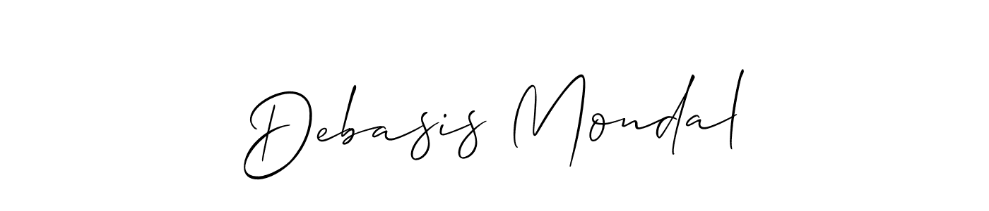 How to make Debasis Mondal name signature. Use Allison_Script style for creating short signs online. This is the latest handwritten sign. Debasis Mondal signature style 2 images and pictures png
