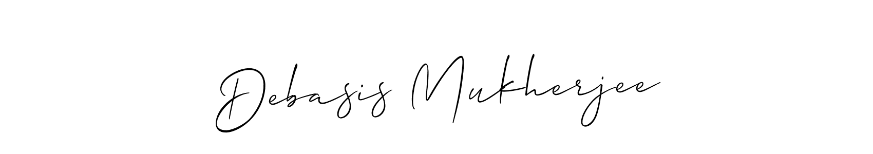 Create a beautiful signature design for name Debasis Mukherjee. With this signature (Allison_Script) fonts, you can make a handwritten signature for free. Debasis Mukherjee signature style 2 images and pictures png