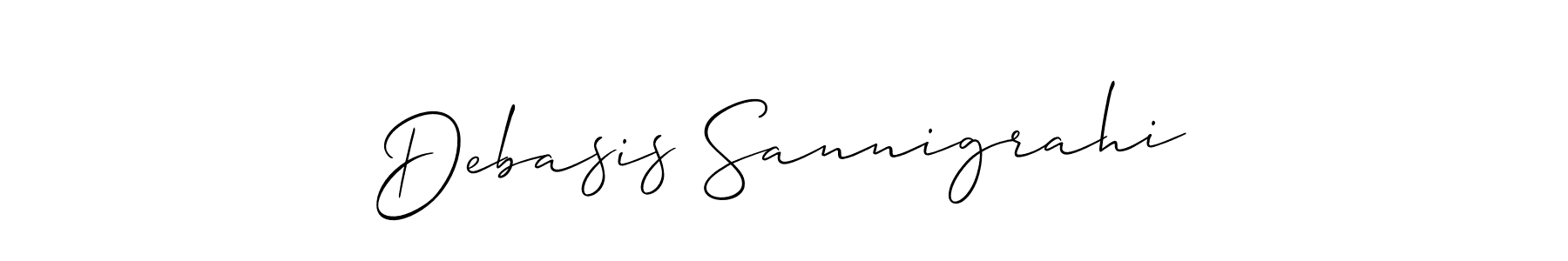 Design your own signature with our free online signature maker. With this signature software, you can create a handwritten (Allison_Script) signature for name Debasis Sannigrahi. Debasis Sannigrahi signature style 2 images and pictures png