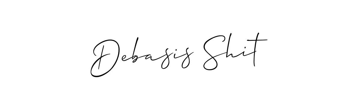 It looks lik you need a new signature style for name Debasis Shit. Design unique handwritten (Allison_Script) signature with our free signature maker in just a few clicks. Debasis Shit signature style 2 images and pictures png