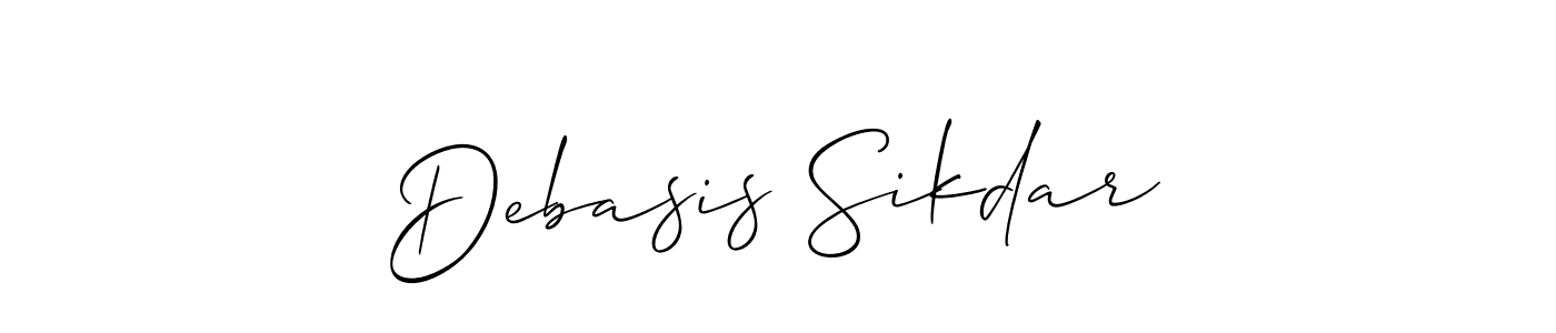 Also You can easily find your signature by using the search form. We will create Debasis Sikdar name handwritten signature images for you free of cost using Allison_Script sign style. Debasis Sikdar signature style 2 images and pictures png