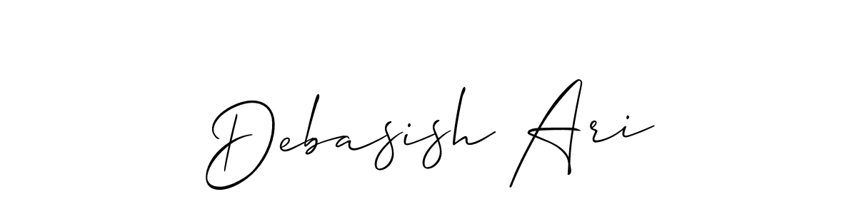 Design your own signature with our free online signature maker. With this signature software, you can create a handwritten (Allison_Script) signature for name Debasish Ari. Debasish Ari signature style 2 images and pictures png