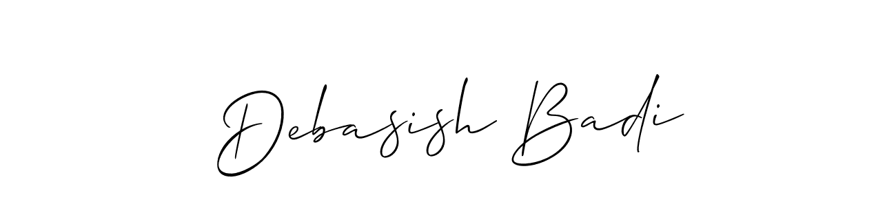 You should practise on your own different ways (Allison_Script) to write your name (Debasish Badi) in signature. don't let someone else do it for you. Debasish Badi signature style 2 images and pictures png