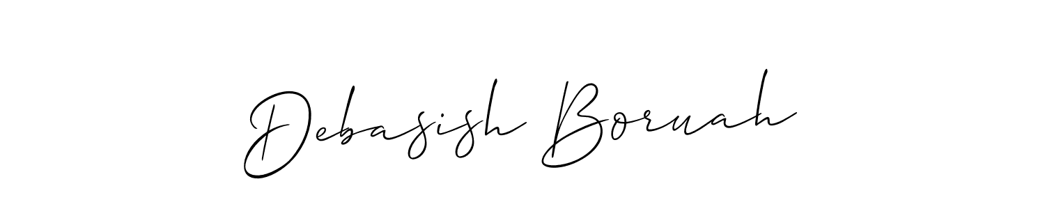 Debasish Boruah stylish signature style. Best Handwritten Sign (Allison_Script) for my name. Handwritten Signature Collection Ideas for my name Debasish Boruah. Debasish Boruah signature style 2 images and pictures png