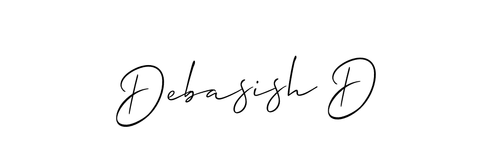 if you are searching for the best signature style for your name Debasish D. so please give up your signature search. here we have designed multiple signature styles  using Allison_Script. Debasish D signature style 2 images and pictures png