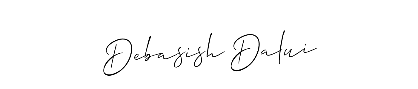 Debasish Dalui stylish signature style. Best Handwritten Sign (Allison_Script) for my name. Handwritten Signature Collection Ideas for my name Debasish Dalui. Debasish Dalui signature style 2 images and pictures png