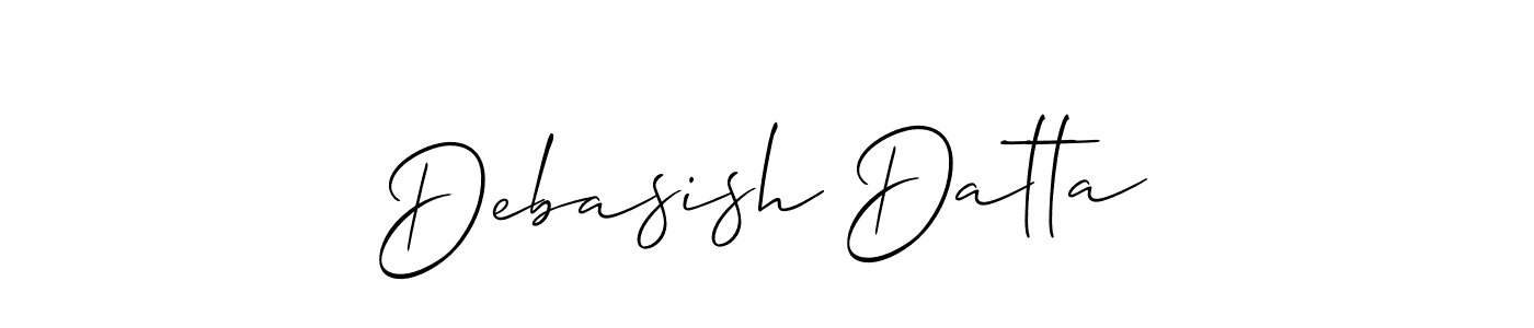 How to make Debasish Datta signature? Allison_Script is a professional autograph style. Create handwritten signature for Debasish Datta name. Debasish Datta signature style 2 images and pictures png