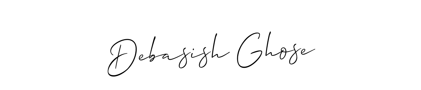 Make a beautiful signature design for name Debasish Ghose. With this signature (Allison_Script) style, you can create a handwritten signature for free. Debasish Ghose signature style 2 images and pictures png