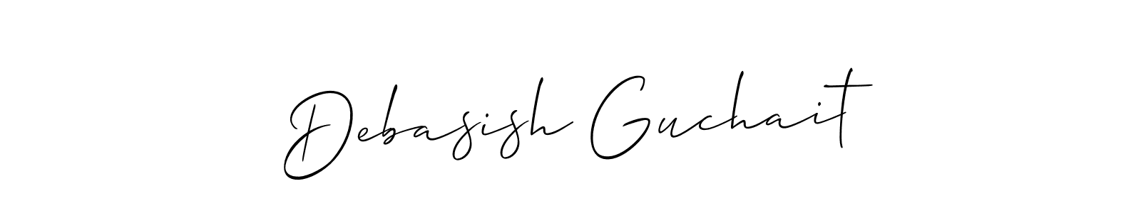 It looks lik you need a new signature style for name Debasish Guchait. Design unique handwritten (Allison_Script) signature with our free signature maker in just a few clicks. Debasish Guchait signature style 2 images and pictures png