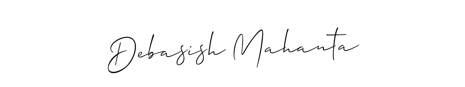 How to make Debasish Mahanta name signature. Use Allison_Script style for creating short signs online. This is the latest handwritten sign. Debasish Mahanta signature style 2 images and pictures png