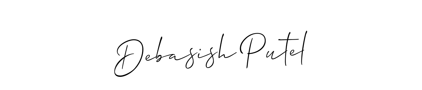 Similarly Allison_Script is the best handwritten signature design. Signature creator online .You can use it as an online autograph creator for name Debasish Putel. Debasish Putel signature style 2 images and pictures png