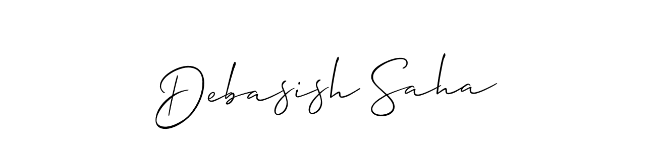 How to make Debasish Saha signature? Allison_Script is a professional autograph style. Create handwritten signature for Debasish Saha name. Debasish Saha signature style 2 images and pictures png