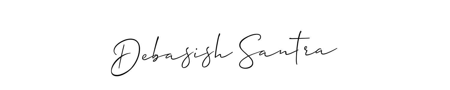 How to make Debasish Santra name signature. Use Allison_Script style for creating short signs online. This is the latest handwritten sign. Debasish Santra signature style 2 images and pictures png