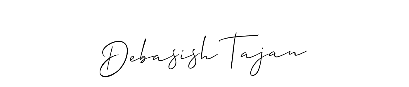 Make a beautiful signature design for name Debasish Tajan. With this signature (Allison_Script) style, you can create a handwritten signature for free. Debasish Tajan signature style 2 images and pictures png