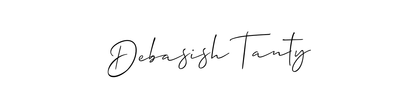 How to make Debasish Tanty signature? Allison_Script is a professional autograph style. Create handwritten signature for Debasish Tanty name. Debasish Tanty signature style 2 images and pictures png