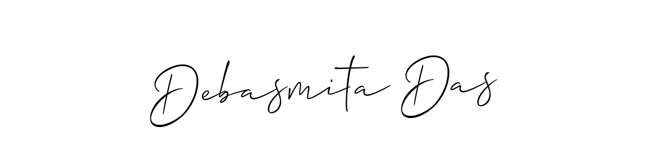 Create a beautiful signature design for name Debasmita Das. With this signature (Allison_Script) fonts, you can make a handwritten signature for free. Debasmita Das signature style 2 images and pictures png