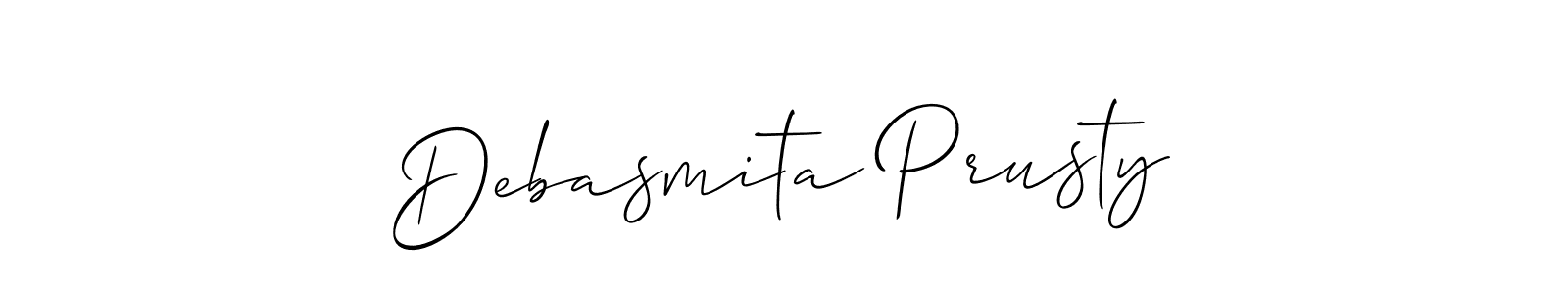 How to Draw Debasmita Prusty signature style? Allison_Script is a latest design signature styles for name Debasmita Prusty. Debasmita Prusty signature style 2 images and pictures png