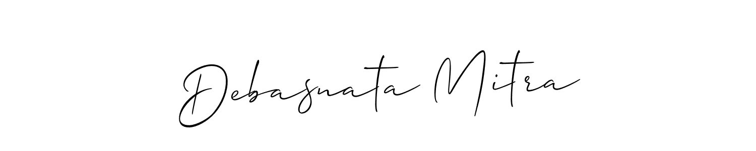 Make a beautiful signature design for name Debasnata Mitra. With this signature (Allison_Script) style, you can create a handwritten signature for free. Debasnata Mitra signature style 2 images and pictures png