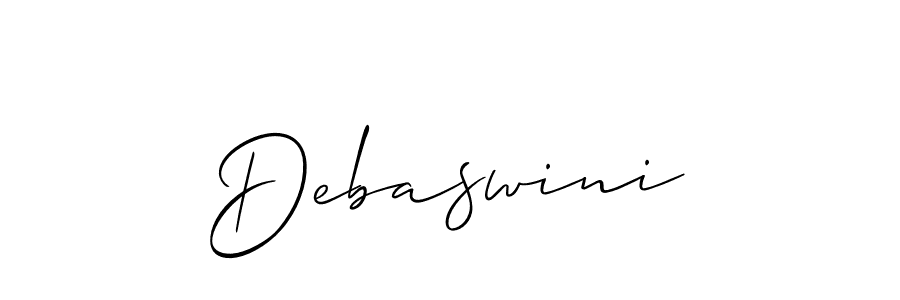 Create a beautiful signature design for name Debaswini. With this signature (Allison_Script) fonts, you can make a handwritten signature for free. Debaswini signature style 2 images and pictures png