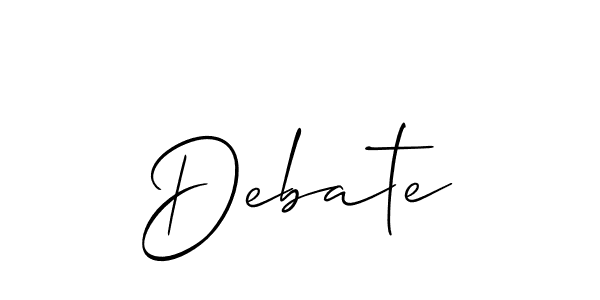 Debate stylish signature style. Best Handwritten Sign (Allison_Script) for my name. Handwritten Signature Collection Ideas for my name Debate. Debate signature style 2 images and pictures png