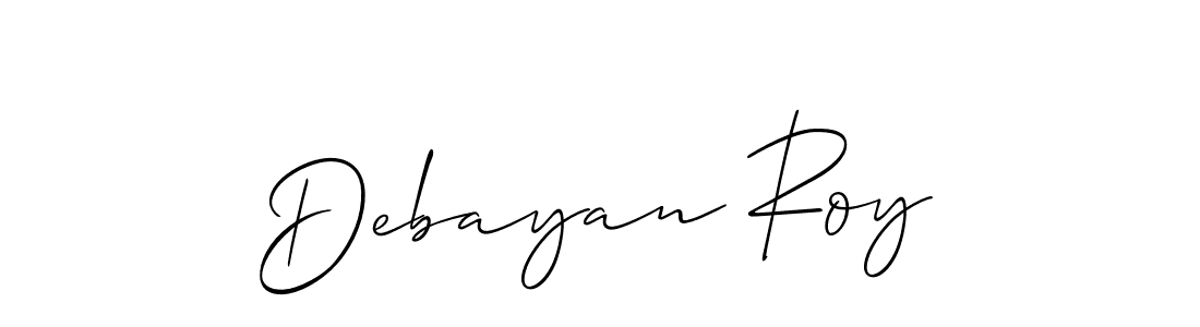 How to make Debayan Roy signature? Allison_Script is a professional autograph style. Create handwritten signature for Debayan Roy name. Debayan Roy signature style 2 images and pictures png