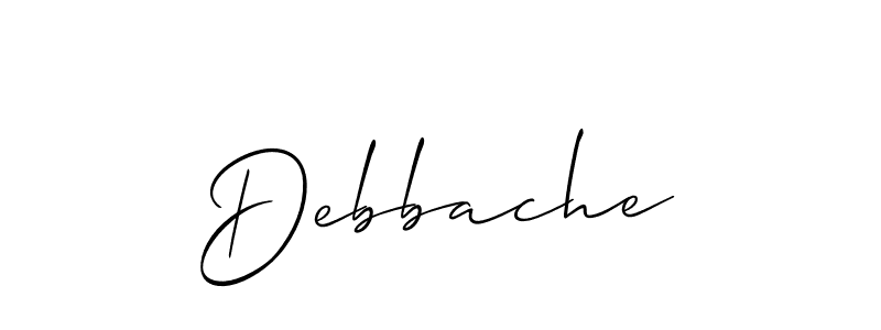 Debbache stylish signature style. Best Handwritten Sign (Allison_Script) for my name. Handwritten Signature Collection Ideas for my name Debbache. Debbache signature style 2 images and pictures png