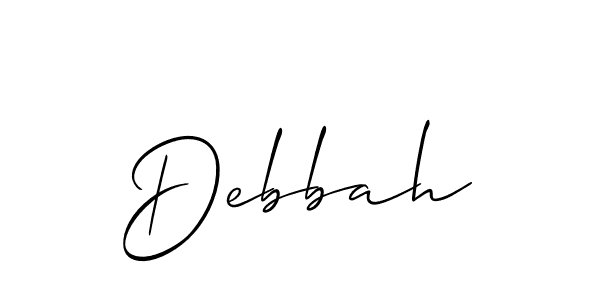 Create a beautiful signature design for name Debbah. With this signature (Allison_Script) fonts, you can make a handwritten signature for free. Debbah signature style 2 images and pictures png