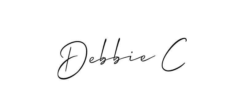 Create a beautiful signature design for name Debbie C. With this signature (Allison_Script) fonts, you can make a handwritten signature for free. Debbie C signature style 2 images and pictures png