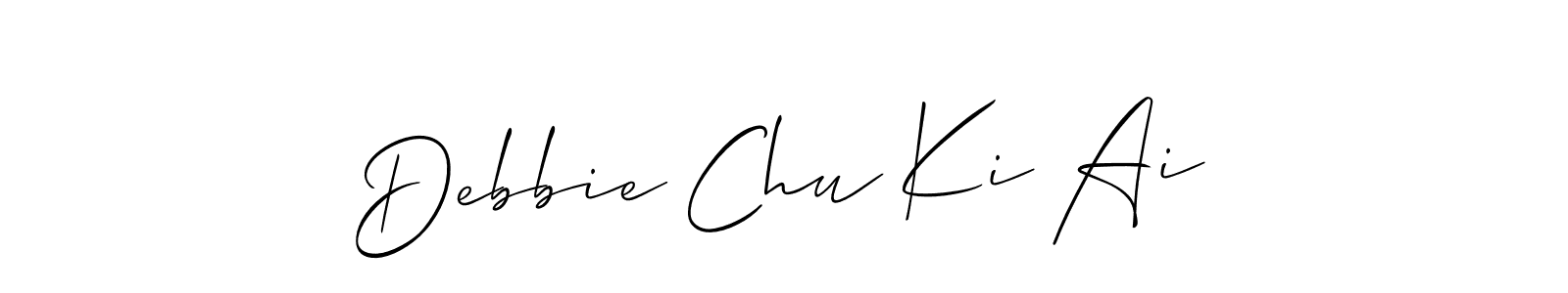 Once you've used our free online signature maker to create your best signature Allison_Script style, it's time to enjoy all of the benefits that Debbie Chu Ki Ai name signing documents. Debbie Chu Ki Ai signature style 2 images and pictures png