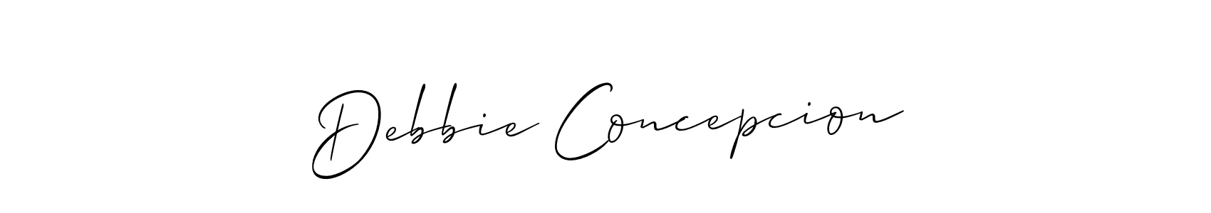 Check out images of Autograph of Debbie Concepcion name. Actor Debbie Concepcion Signature Style. Allison_Script is a professional sign style online. Debbie Concepcion signature style 2 images and pictures png