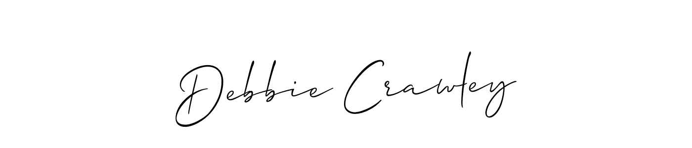 You can use this online signature creator to create a handwritten signature for the name Debbie Crawley. This is the best online autograph maker. Debbie Crawley signature style 2 images and pictures png