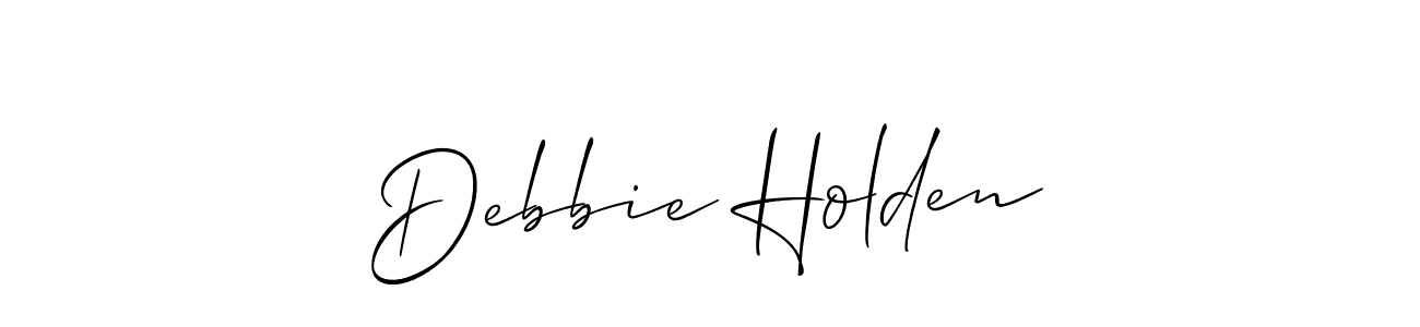 This is the best signature style for the Debbie Holden name. Also you like these signature font (Allison_Script). Mix name signature. Debbie Holden signature style 2 images and pictures png