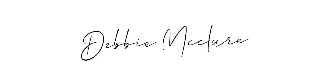 Make a beautiful signature design for name Debbie Mcclure. With this signature (Allison_Script) style, you can create a handwritten signature for free. Debbie Mcclure signature style 2 images and pictures png