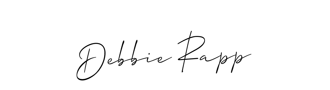 if you are searching for the best signature style for your name Debbie Rapp. so please give up your signature search. here we have designed multiple signature styles  using Allison_Script. Debbie Rapp signature style 2 images and pictures png