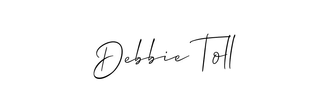 Also we have Debbie Toll name is the best signature style. Create professional handwritten signature collection using Allison_Script autograph style. Debbie Toll signature style 2 images and pictures png