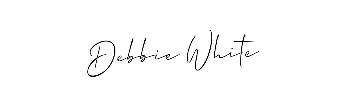 Create a beautiful signature design for name Debbie White. With this signature (Allison_Script) fonts, you can make a handwritten signature for free. Debbie White signature style 2 images and pictures png