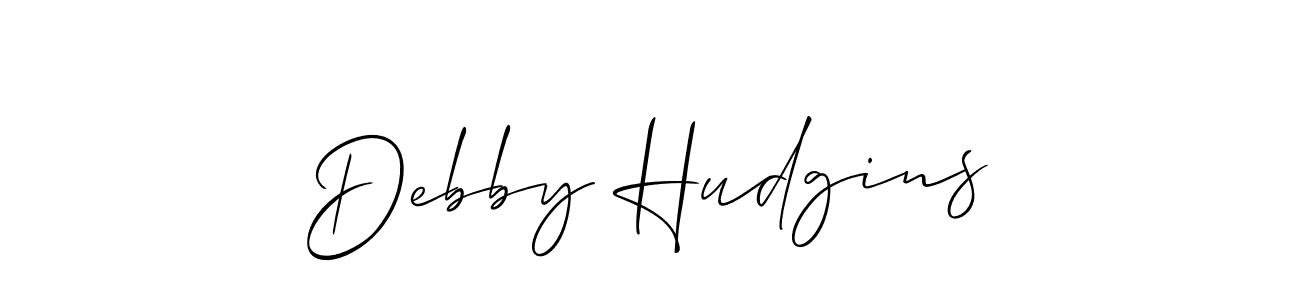 Similarly Allison_Script is the best handwritten signature design. Signature creator online .You can use it as an online autograph creator for name Debby Hudgins. Debby Hudgins signature style 2 images and pictures png