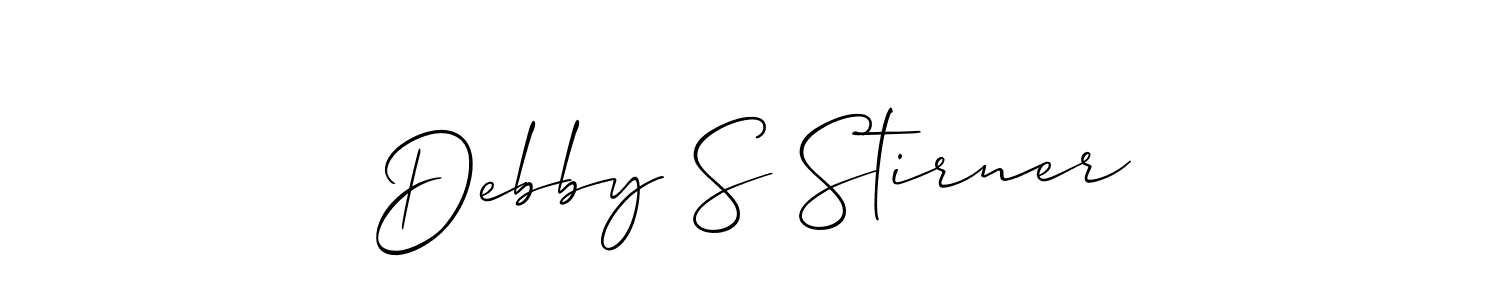 Also we have Debby S Stirner name is the best signature style. Create professional handwritten signature collection using Allison_Script autograph style. Debby S Stirner signature style 2 images and pictures png